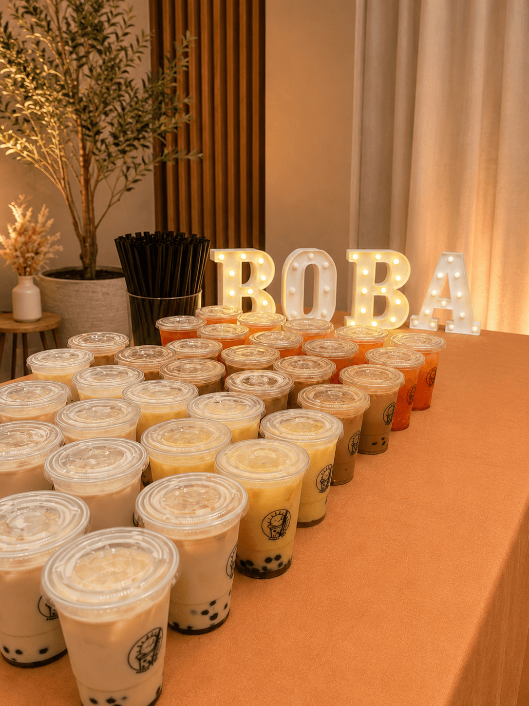 Sunset Tea drop-off catering drinks ready to serve